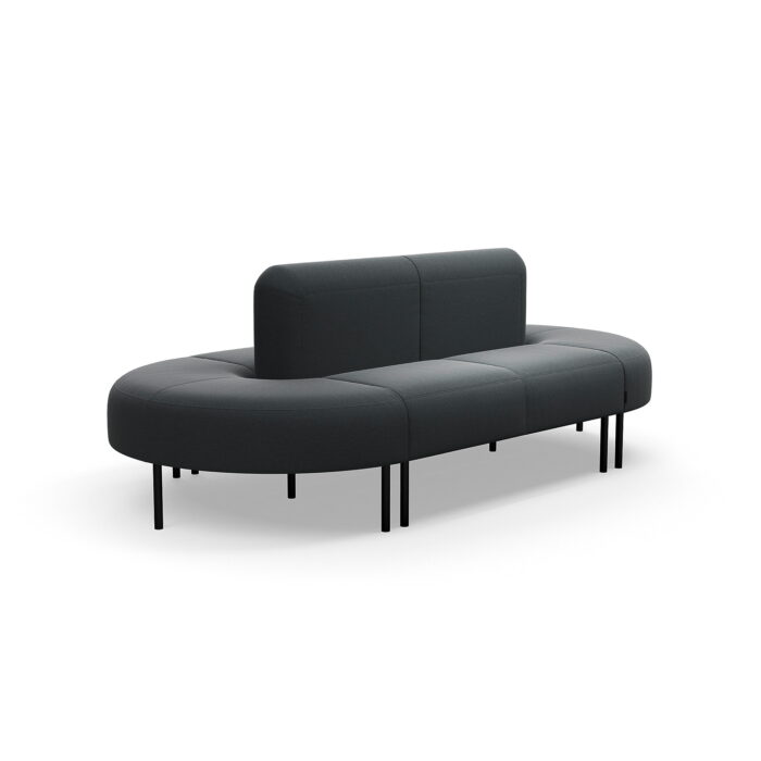 Sofa VARIETY, zamknięta, tkanina Pod CS, antracyt