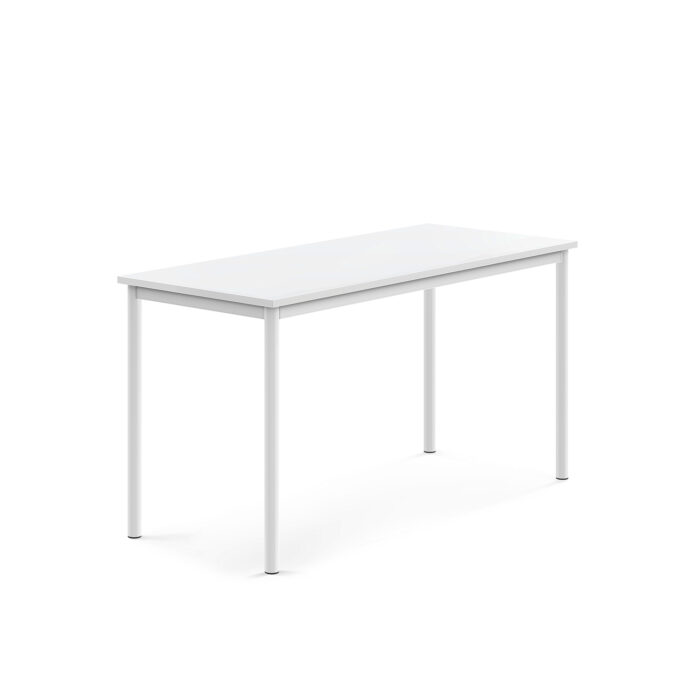 Stół SONITUS, 1400x600x720 mm, laminat biały, biały