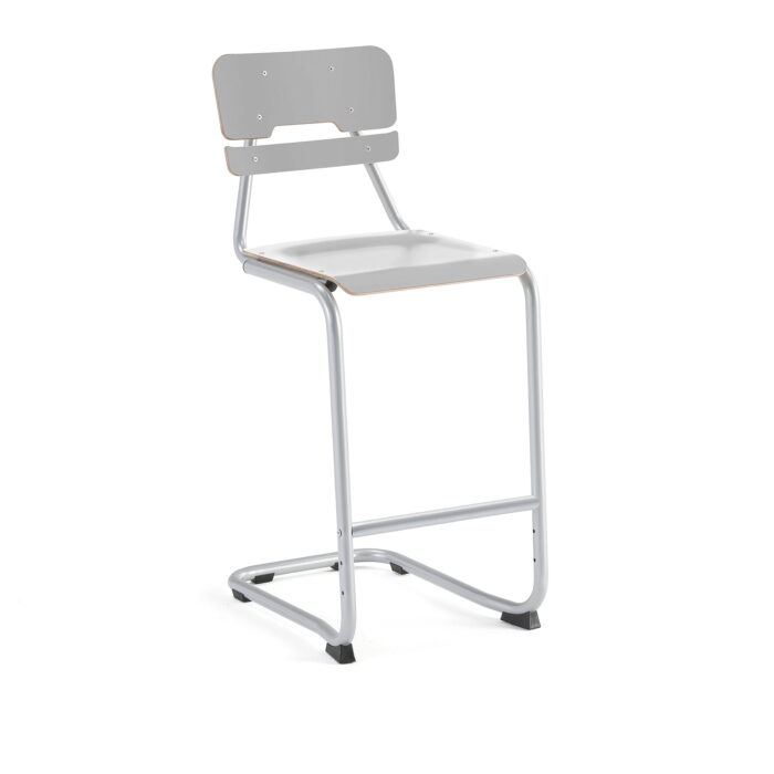 Krzesło szkolne LEGERE I, 650 mm, srebrny, szary