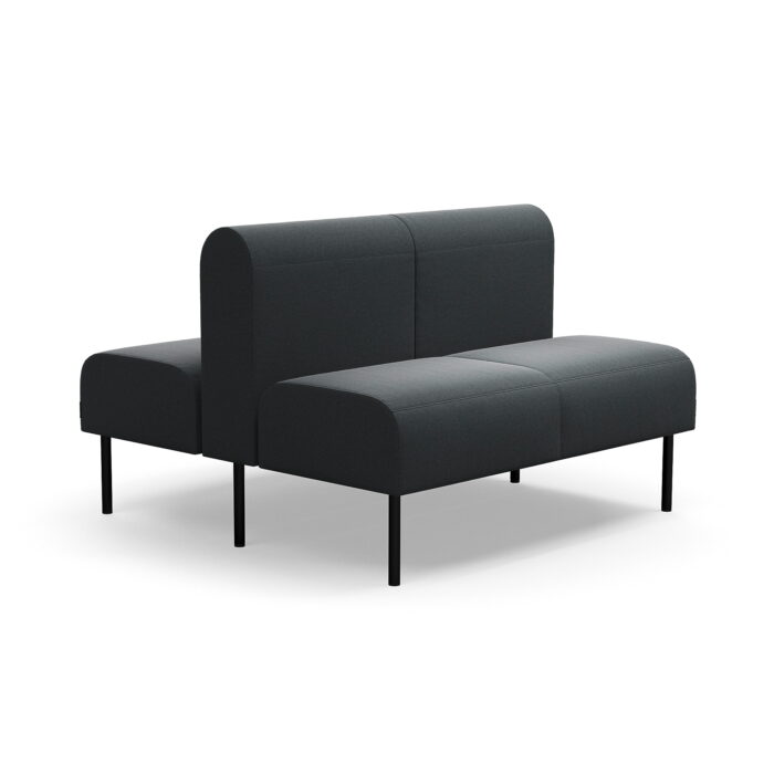 Sofa modułowa VARIETY, 2-osobowa, podwójna, tkanina Pod CS, antracyt