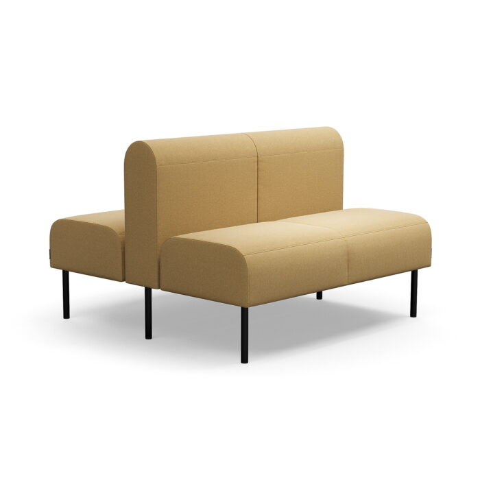 Sofa modułowa VARIETY, 2-osobowa, podwójna, tkanina Pod CS, żółty