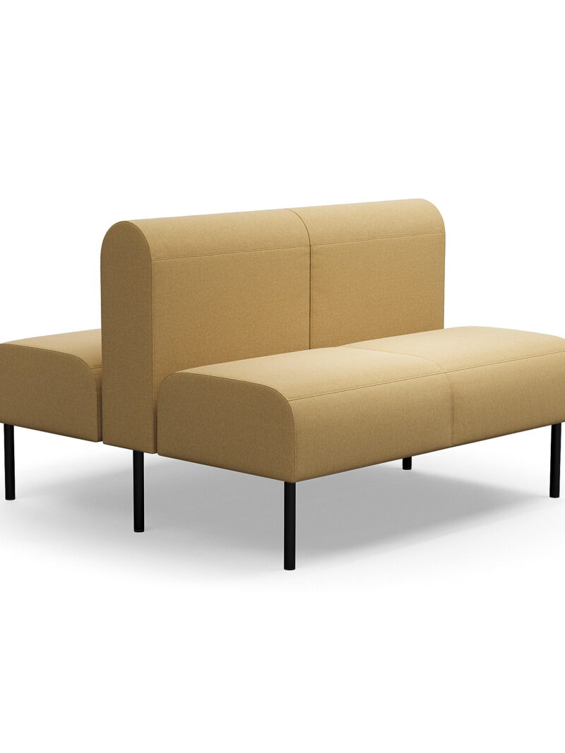 Sofa modułowa VARIETY, 2-osobowa, podwójna, tkanina Pod CS, żółty