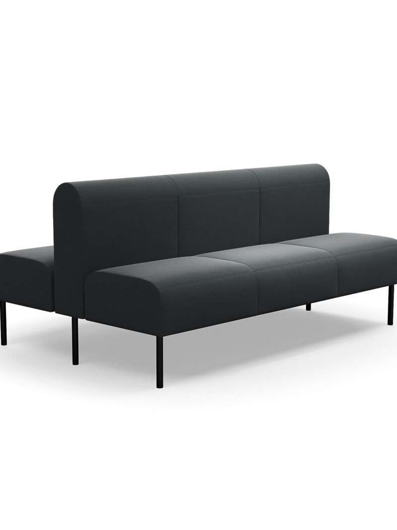 Sofa modułowa VARIETY, 3-osobowa, podwójna, tkanina Pod CS, antracyt