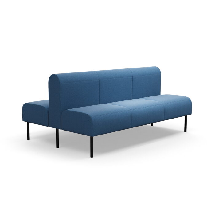 Sofa modułowa VARIETY, 3-osobowa, podwójna, tkanina Pod CS, niebieski