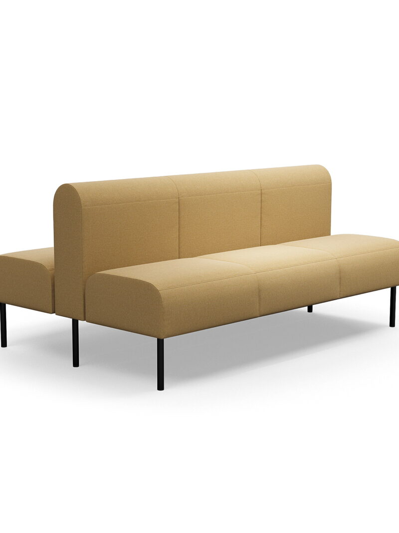 Sofa modułowa VARIETY, 3-osobowa, podwójna, tkanina Pod CS, żółty