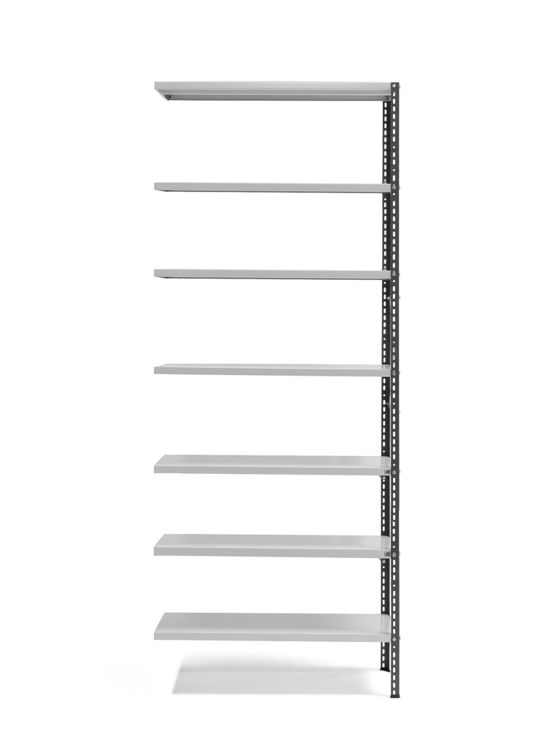 Regał POWER, moduł dodatkowy, 2500x1005x400 mm, ciemnoszary