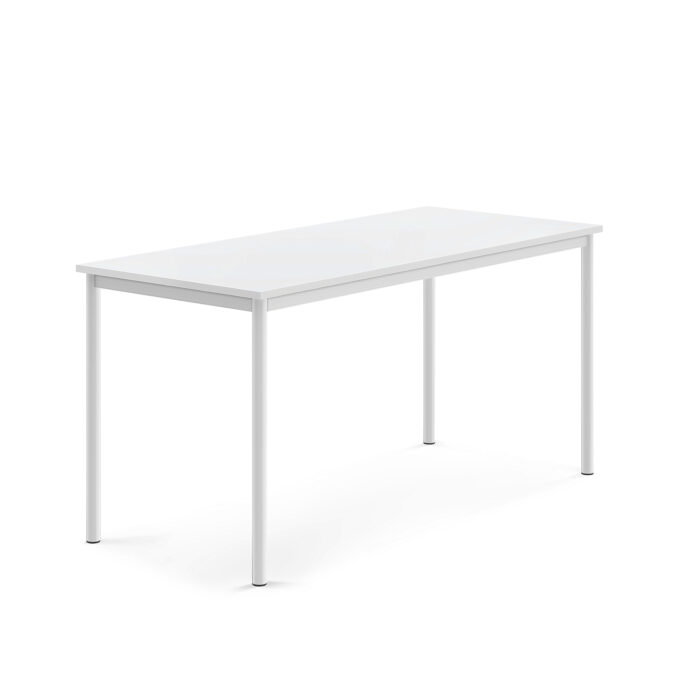 Stół SONITUS, 1600x700x760 mm, biały laminat, biały