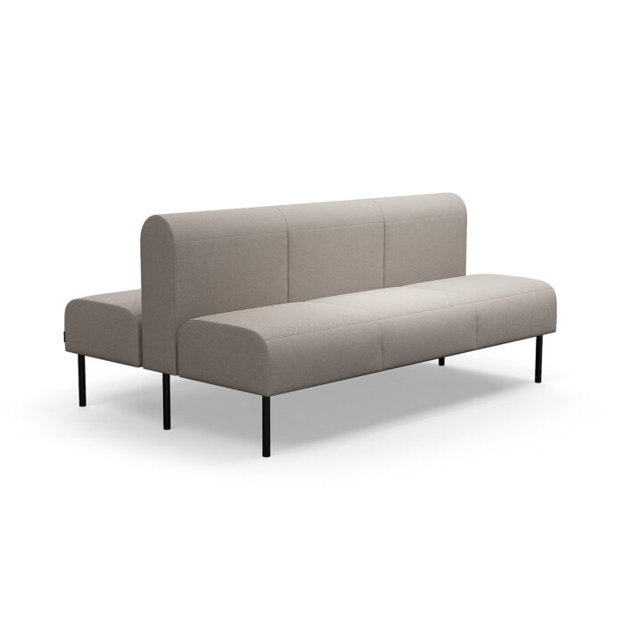 Sofa modułowa VARIETY, 3-osobowa, podwójna, tkanina Blues CSII, taupe