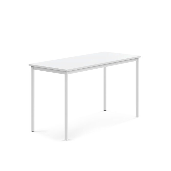 Stół BORÅS, 1400x600x760 mm, biały laminat, biały
