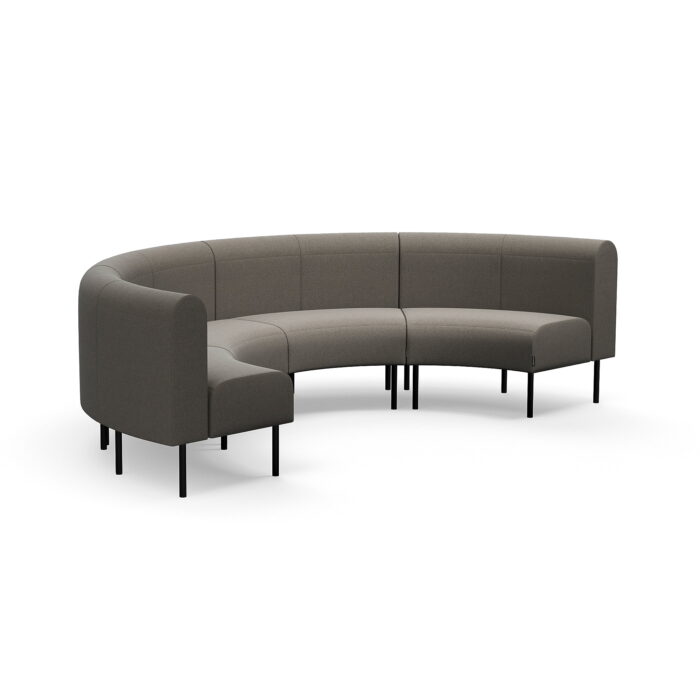 Sofa VARIETY, półokrągła do wewnątrz, tkanina Pod CS, taupe