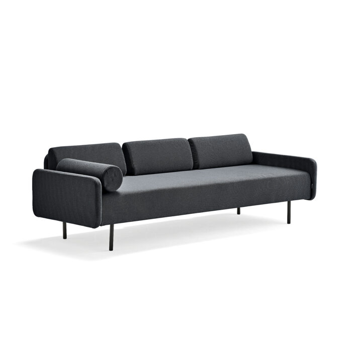 Sofa TRENDY, 3-osobowa, tkanina, antracyt