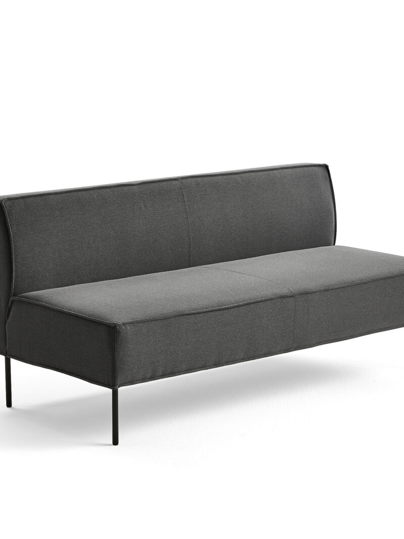 Sofa COPENHAGEN PLUS, 2-osobowa, tkanina, antracyt