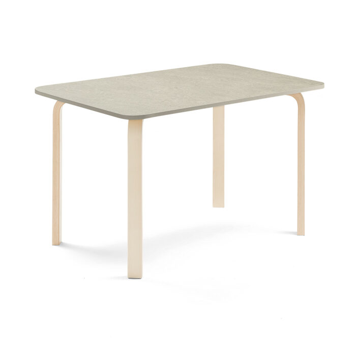 Stół ELTON, 1200x800x710 mm, szare linoleum, brzoza