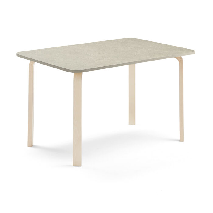 Stół ELTON, 1400x700x710 mm, szare linoleum, brzoza