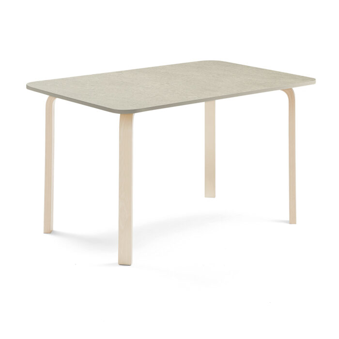 Stół ELTON, 1400x800x710 mm, szare linoleum, brzoza
