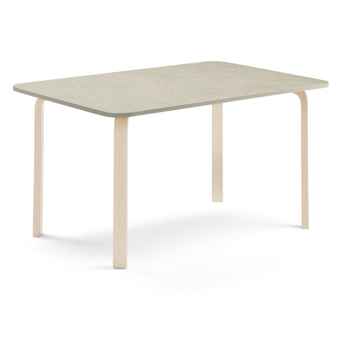 Stół ELTON, 1800x700x710 mm, szare linoleum, brzoza