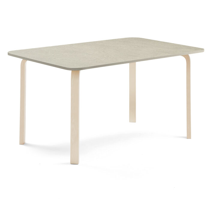 Stół ELTON, 1800x800x710 mm, szare linoleum, brzoza
