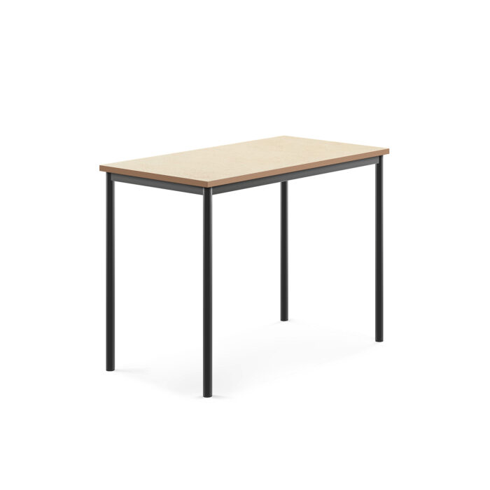 Stół SONITUS, 1200x700x900 mm, beżowe linoleum, antracyt
