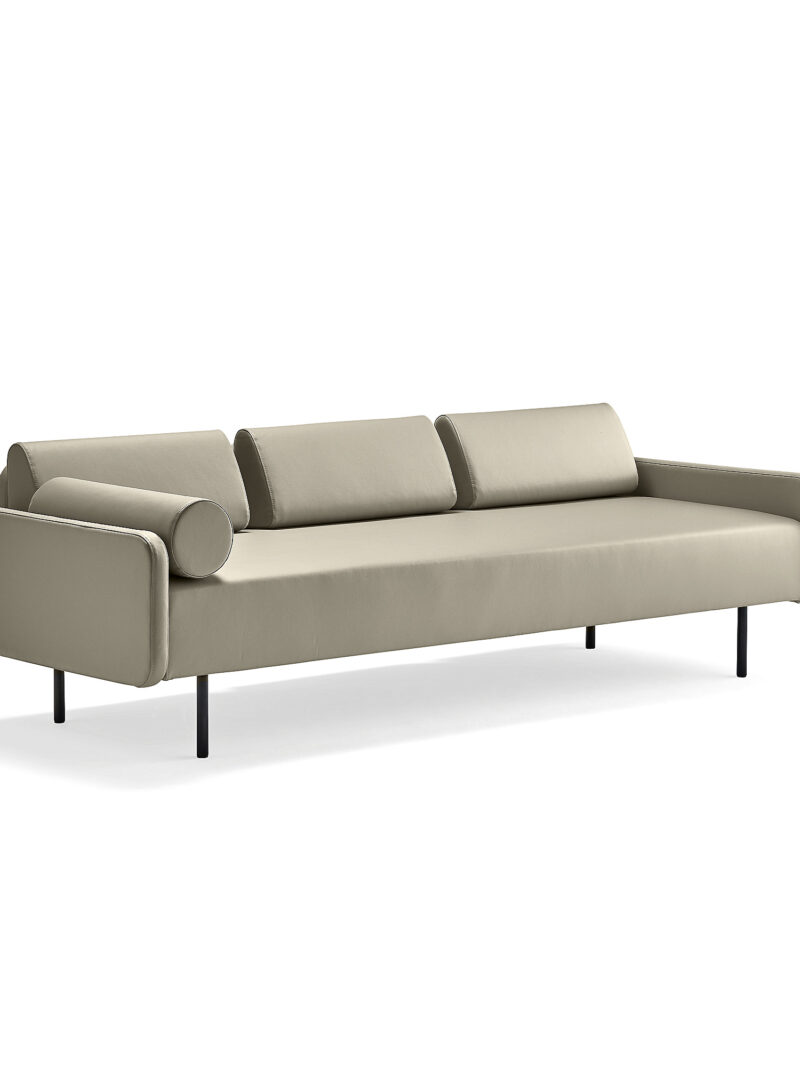 Sofa TRENDY, 3-osobowa, eko-skóra, taupe