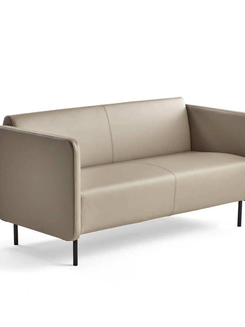 Sofa 2-osobowa CLEAR, eko-skóra, taupe