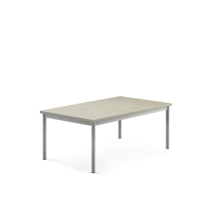 Stół SONITUS, 1200x800x500 mm, szare linoleum, szary aluminium