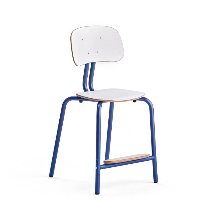 Krzesło szkolne YNGVE, 4 nogi, kobaltowy, biały, 520 mm