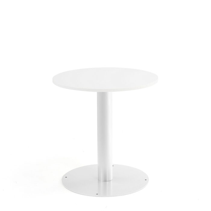 Stół okrągły ALVA, Ø700x720 mm, biały, biały