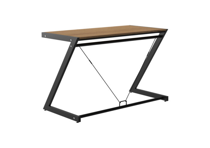 BIURKO DD Z-LINE DESK PLUS PŁYTA MDF FORNIROWANA DĄB STELAŻ CZARNY UNIQUE