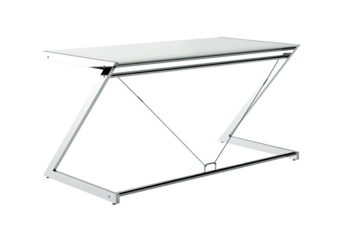 BIURKO UNIQUE Z-LINE - MAIN DESK - PŁYTA LAMINOWANA DĄB LANCELOT/ CHROM UNIQUE