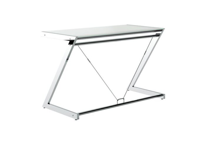 BIURKO UNIQUE Z-LINE DESK PLUS PŁYTA LAMINOWANA DĄB LANCELOT/ CHROM UNIQUE