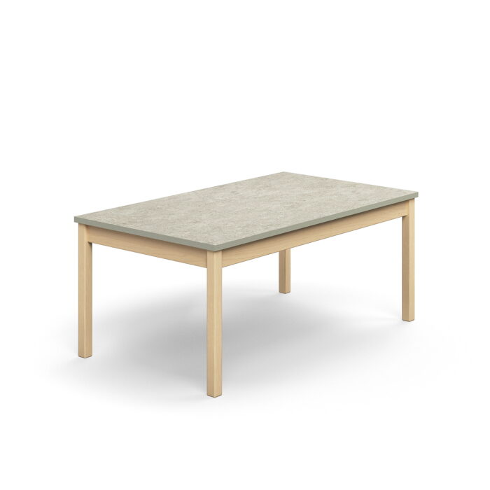 Stół DECIBEL, 1400x800x590 mm, dźwiękochłonne linoleum, szary