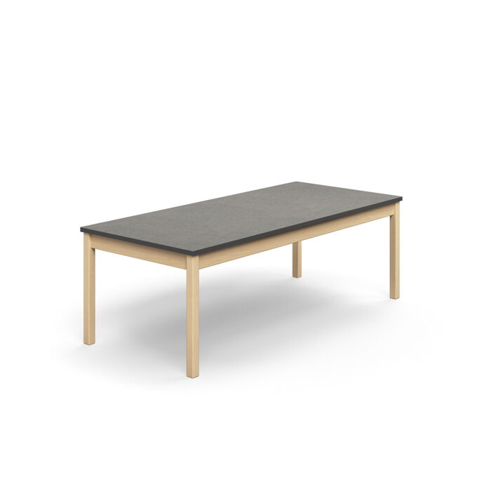 Stół DECIBEL, 1800x800x590 mm, dźwiękochłonne linoleum, ciemnoszary