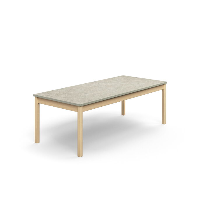 Stół DECIBEL, 1800x800x590 mm, dźwiękochłonne linoleum, szary