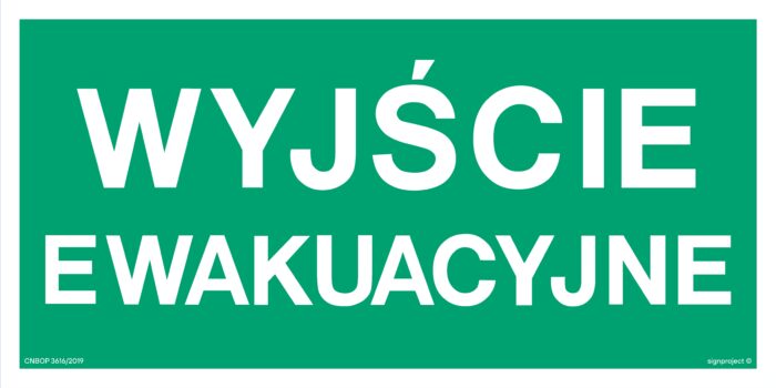 AA001 Wyjście ewakuacyjne