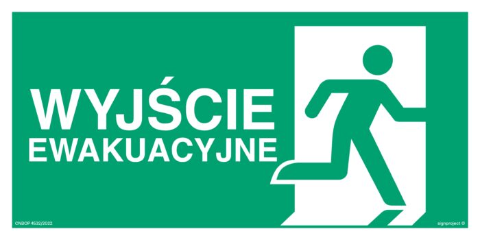 AC129 Wyjście ewakuacyjne w prawo