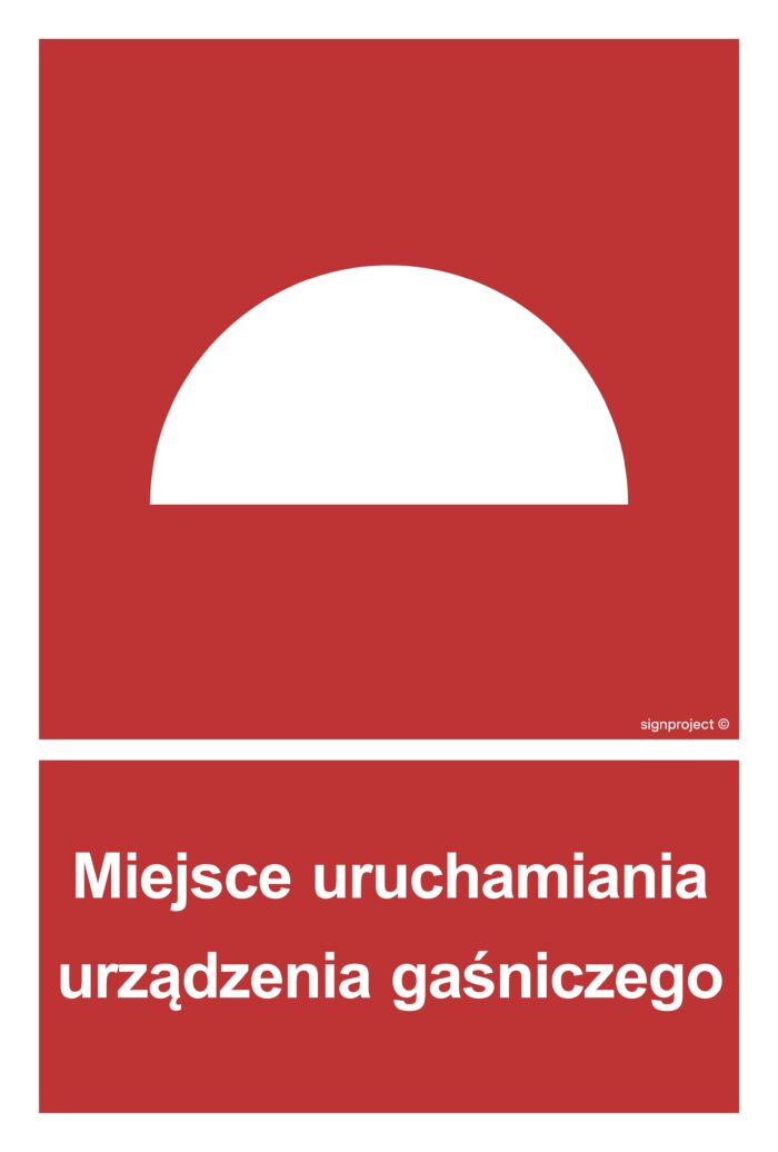 BB003 Miejsce uruchamiania urządzenia gaśniczego - arkusz 9 naklejek