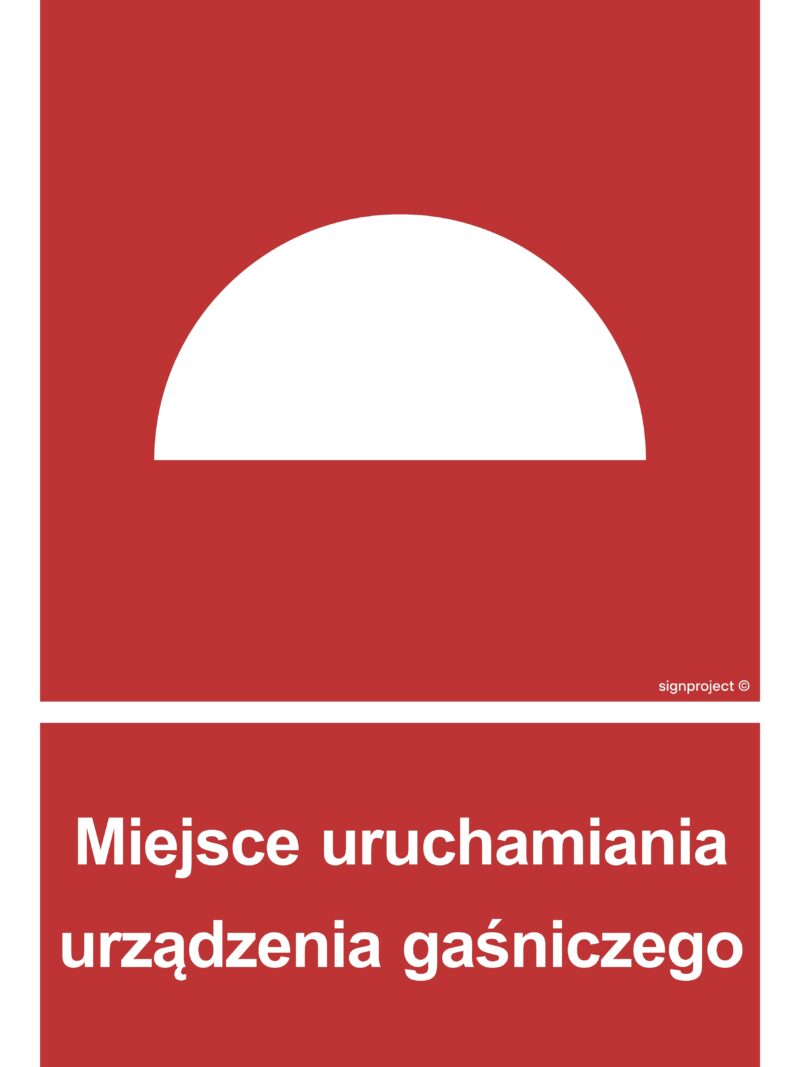 BB003 Miejsce uruchamiania urządzenia gaśniczego - arkusz 9 naklejek