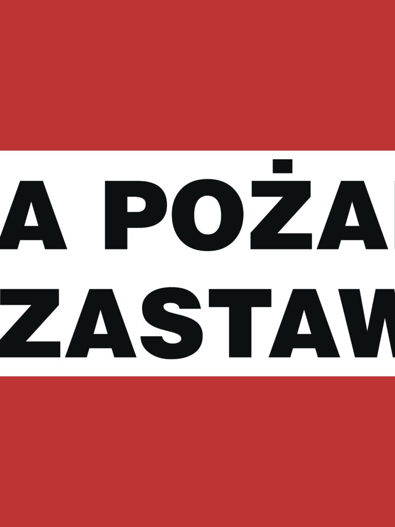 BC105 Droga pożarowa nie zastawiać