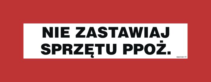 BC115 Nie zastawiaj sprzętu przeciwpożarowego