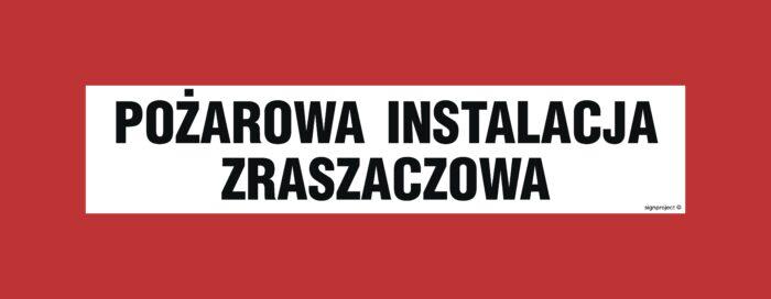 BC122 Pożarowa instalacja zraszaczowa