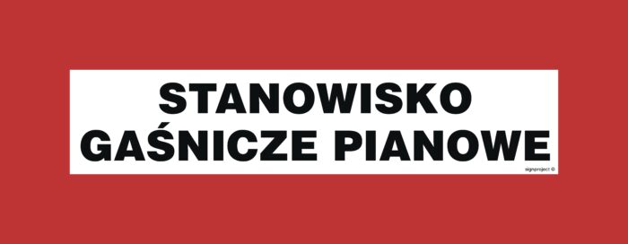 BC123 Stanowisko gaśnicze pianowe