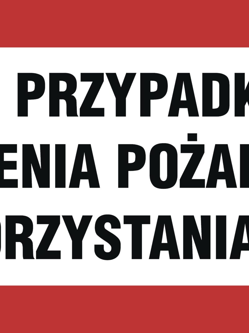 BC128 W przypadku zagrożenia pożarowego zakaz korzystania z windy