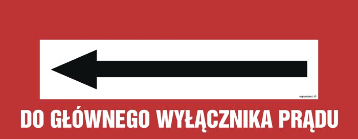 BC130 Do głównego wyłącznika prądu