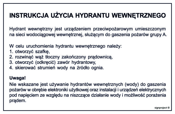 DB029 Instrukcja użycia hydrantu wewnętrznego