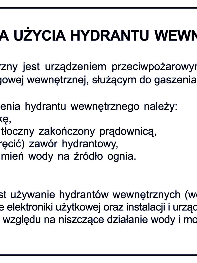 DB029 Instrukcja użycia hydrantu wewnętrznego