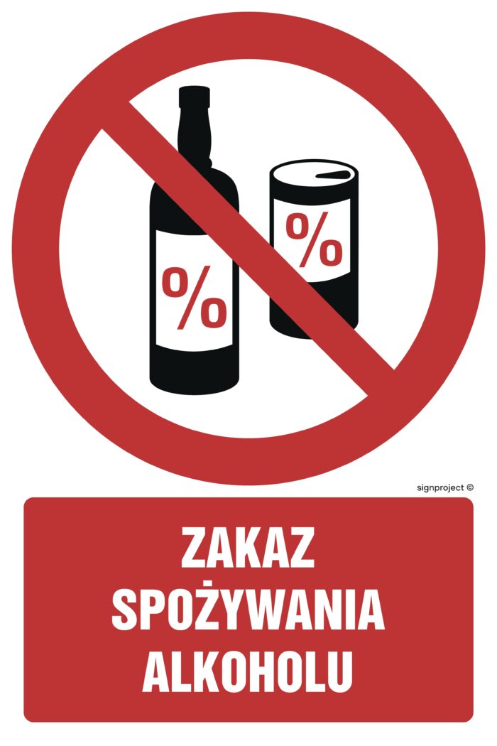 GC031 Zakaz spożywania alkoholu - opakowanie 10 sztuk