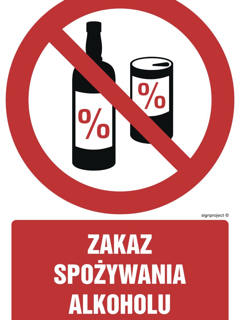 GC031 Zakaz spożywania alkoholu - arkusz 9 naklejek