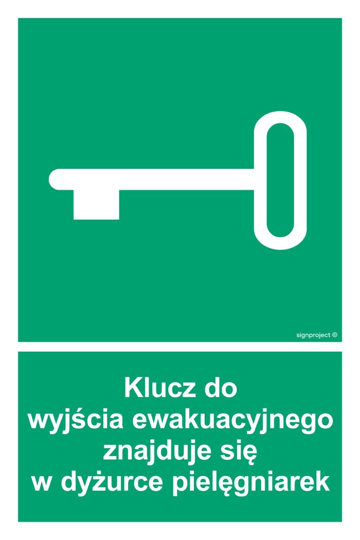 AC066 Klucz do wyjścia ewakuacyjnego znajduje się w dyżurce pielęgniarek