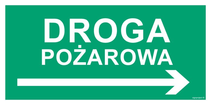 AC078 Droga pożarowa w prawo