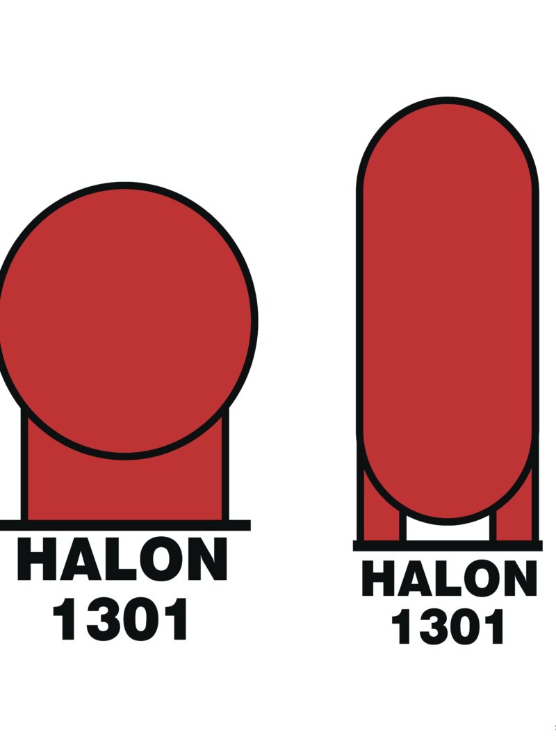 FA050 Halon 1301, bottles in a protected area